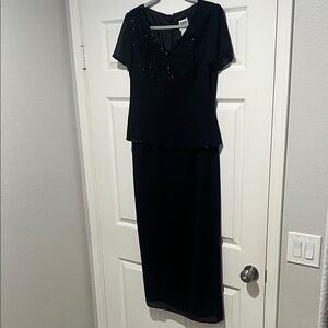 R&M Richards Black Sequin Dress